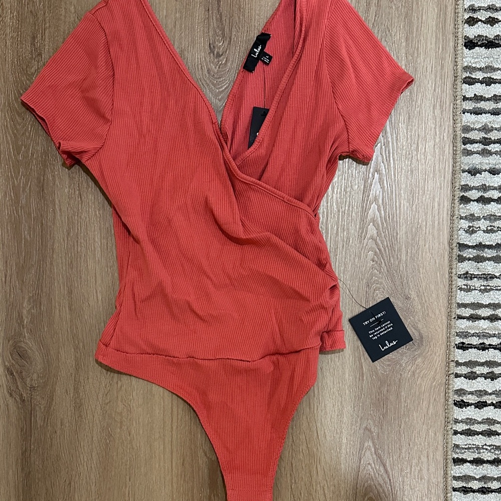 Lulus burnt red never worn Wrap Bodysuit